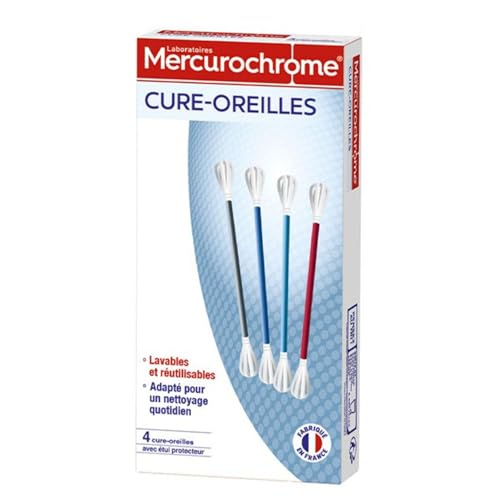 Cure-Oreilles Mercurochrome Lavables Réutilisables sans Bouchon