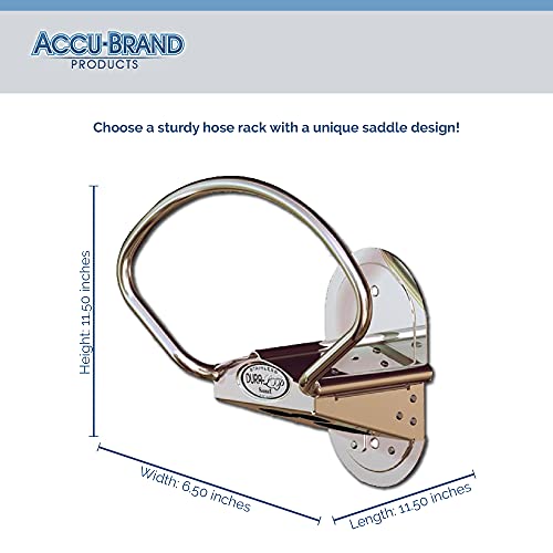 Accu Stainless Steel Saddle Hose Holder - Garden Hose Holder for Walls, Garages, & Utility Rooms - Thumbnail 4