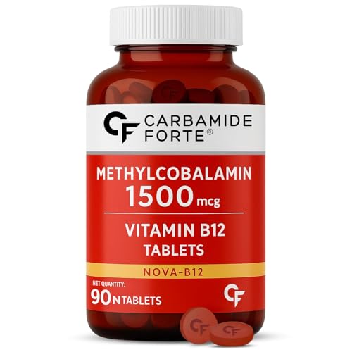 Image of Carbamide Forte Vitamin B12 Tablets 1500 mcg -Active form of Methylcobalamin Vitamin B12 Supplements for Men & Women- 90 Tablets