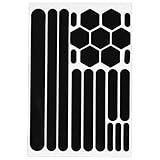 Zaldita Bicycle Chainstay Protector Decal Sticker for Mountain Bike Chain Protective Road Bike Folding Frame Front Fork Protective Black Reflective Sticker One Size