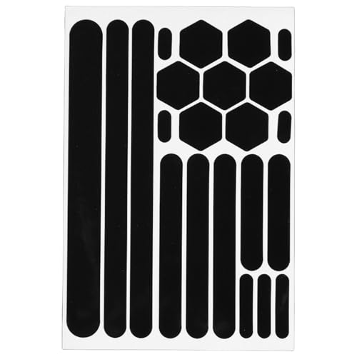 Zaldita Bicycle Chainstay Protector Decal Sticker for Mountain Bike Chain Protective Road Bike Folding Frame Front Fork Protective Black Reflective Sticker One Size