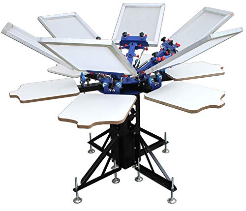 Techtongda 6 Color 6 Station Double Wheel Screen Printing Machine T-Shirt Heavy Duty Diy #TOP1