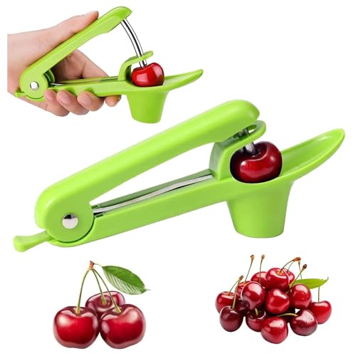Dénoyauteur à Cerises,Dénoyauteur Manuel Multifonctionnel pour Cerises Prunes Olives en Acier Inoxydable Portable Retrait Rapide des Noyaux pour Confiture...