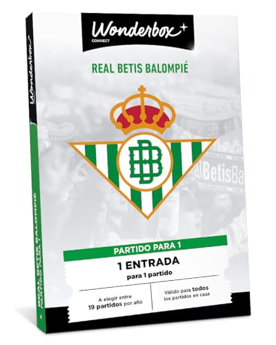 WONDERBOX Connect - Caja Regalo - Real Betis Balompié - 1 Entrada para 1 Partido - para Todos los Partidos en casa - Válido Durante 27 Meses