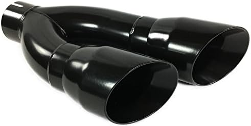 Exhaust Tip 3.00" Inlet 4.00" Outlet 16.00" long Dual Slant Angle Black Stainless WDWD304016-300-BK-SS Wesdon Exhaust Tip