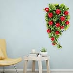 2pcs String Simulated Fruit Hanging Ornaments Artificial Fruit Swag Fake Apples Vine Decorative Swag Fruit Garland Wreath for Wedding Arch Front Door Wall Decor - Image 5