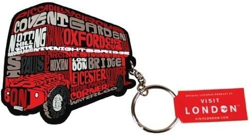 Image of Premier Life Store London Red Bus Keyring Routemaster Flexible Rubber Key Ring UK England Britain Souvenir Gift