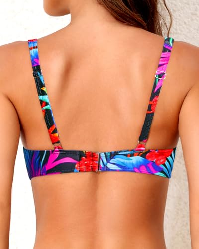 Image of Yonique Women Underwire Bikini Top - 2026 Push Up Swimsuit Tops Padded Bra Bahting Suit
