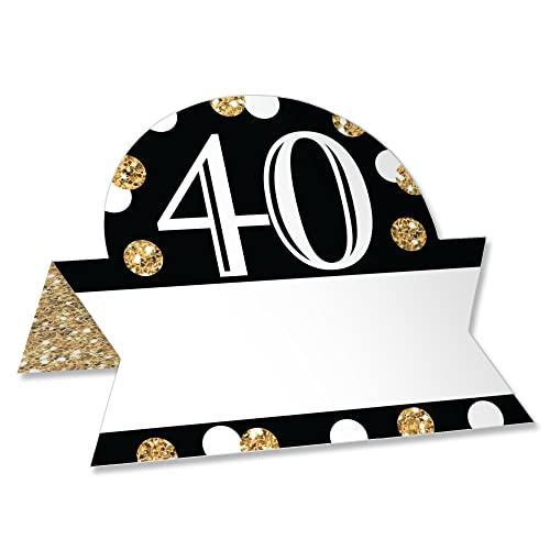 Big Dot of Happiness Adult 40th Birthday - Gold -