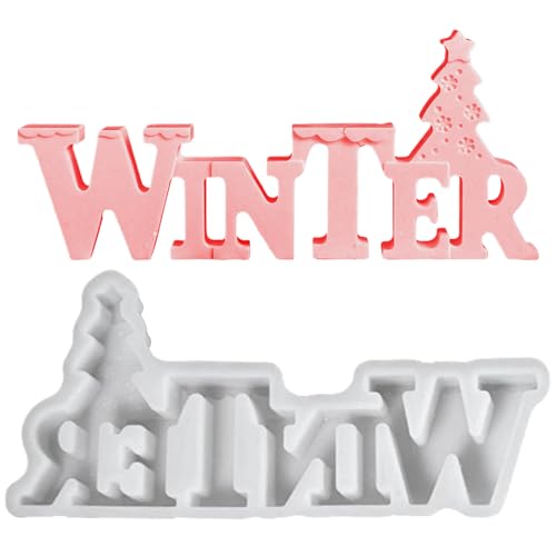 Moldes de silicona para árbol de Navidad de invierno, forma de vela de árbol de Navidad 3D, decoración estacional para sala de estar, oficina, escuela, habitación de estudiante, escritorio, decoración