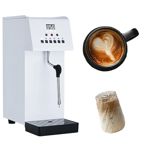 Ymnogjie MáQuina EléCtrica Espumar Leche Vapor,Espumador de Leche a Vapor Comercial de 6L, Rociado de Vapor de 360°,MáQuina de Espuma de Leche y Café con Vaporizador,para Espressos Café
