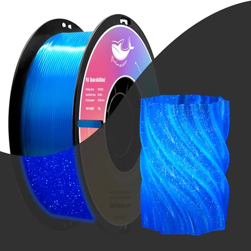 qixinziza Glow in the Dark Glitter PLA Filament, Sparkling Glow,