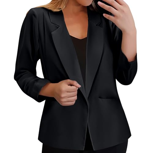Suit Jackets for Women Business Casual Comfortable Blazers Office Work Coats Cardigan Suits Lightweight S-XXXL3