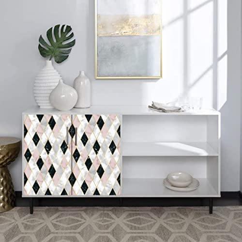 Image of Cabana Homes (49 inch x 18 inch, 1 Roll) (6 sq.ft) Marble High Gloss Vinyl Self Adhesive Wallpaper,Furniture Film