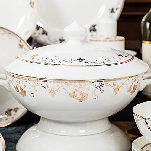 Porzellan-Geschirr-Set, Schlichtes Design, Kombinationssets Aus Schüsseln, Desserttellern, Suppentellern, Speisetellern Usw. Für Geschenke, Hochzeit, Hotel, Weihnachten, 60-Teilig 6 Porzellan-Geschirr-Set, Schlichtes Design, Kombinationssets Aus Schüsseln, Desserttellern, Suppentellern, Speisetellern Usw. Für Geschenke, Hochzeit, Hotel, Weihnachten, 60-Teilig