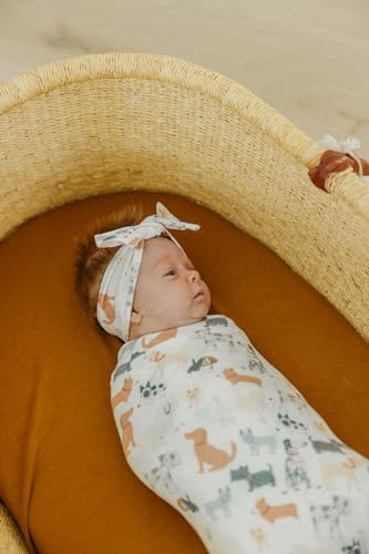 Image of Copper Pearl Swaddle Blankets for Newborns | Soft Stretchy Receiving Blankets for Boys and Girls | Large 46 x 46 Inch Baby Blankets | Lightweight and Breathable Swaddles | Rufus