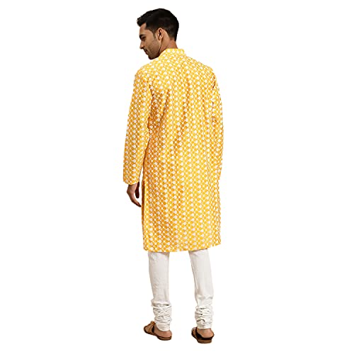 Sojanya (Since 1958 Men'S Cotton Blend Embroidered Only Kurta2