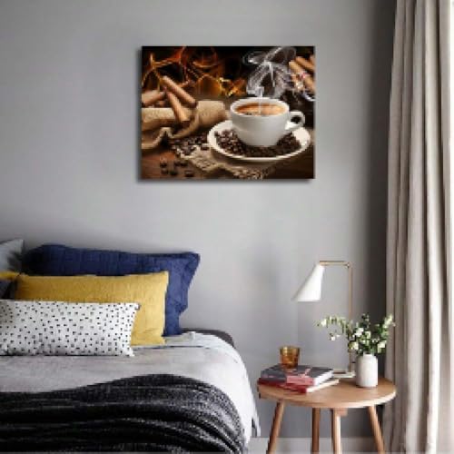 Décoration murale cuisine toile café pour raviver un mur vide - 4