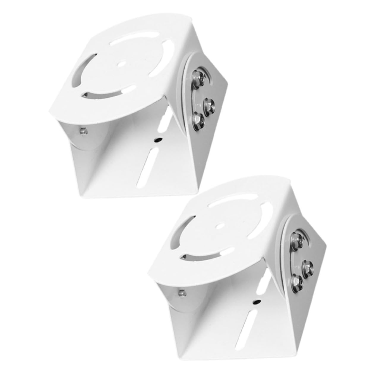 UKCOCO Soporte para Cámara de Seguridad de Acero Blanco, Ajuste Multiángulo, Instalación Fácil, 2 Piezas, Adecuado para Pared y Vigilancia