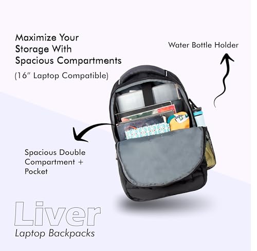Image of Emmi Liver Laptop Backpack 25 L | Weekend Travel Bag For Men and Women | Carry On Bag For College and School Students | Water Repellent | 18 Months Warranty