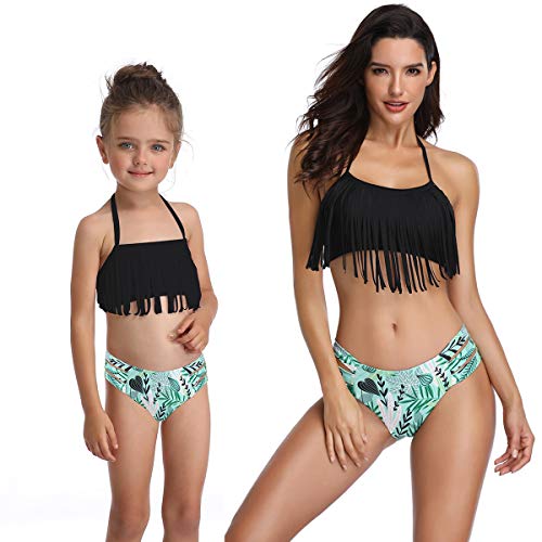 image for KABETY Girls Swimsuit Two Pieces Bikini Set Ruffle Falbala Swimwear Ba