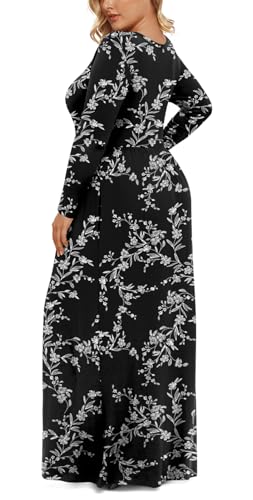 Image of LONGYUAN Women's Plus Size Maxi Dresses for Curvy Women Casual Long Dress XL-6XL