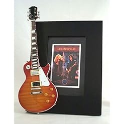 JIMMY PAGE Cadre photo guitare miniature LED ZEPPELIN - Les Beatles, Paul McCartney, John Lennon, RIngo Starr, George Harrison