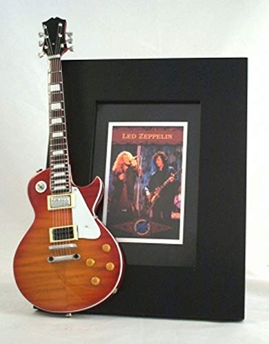 JIMMY PAGE Cadre photo guitare miniature LED ZEPPELIN - Les Beatles, Paul McCartney, John Lennon, RIngo Starr, George Harrison JIMMY PAGE Cadre photo guitare miniature LED ZEPPELIN