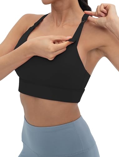 Image of Foucome Nursing Bras for Breastfeeding Wirefree Racerback Maternity Sports Bra