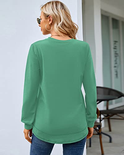Image of MOLERANI Sweatshirts for Women Casual Long Sleeve Crewneck Shirt Tunic Tops | Pullovers, Soft Lightweight Warm Fabric, Loose Fit, Fall Winter Trendy Clothes, Daily Wear, Workout, Outdoor Outfits