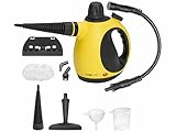 Clatronic® Dampfreiniger | gegen Fett, Schmutz und Verunreinigungen | Dampfreiniger Polstermöbel | ohne Chemikalien | Steam Cleaner für Auto, Küche, Bad | Dampfreiniger Handgerät | 5m Kabel | DR 3653