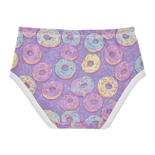 Little Girl Underwear Toddler Panties Kids Undies Purple Donuts Soft Cotton Briefs 2T-8Y2