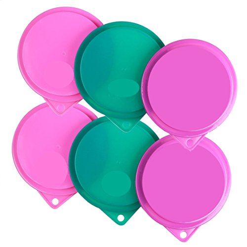 Reusable Can Lids Tight Seal Cover For Canned Food And Pet Food Storage, Set of 6, Durable Plastic Can Cover.- 3.5-Inches
