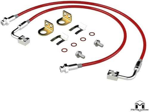 JT Gladiator Rear Replacement Brake Lines, 24.5" By Metalcloak, DOT