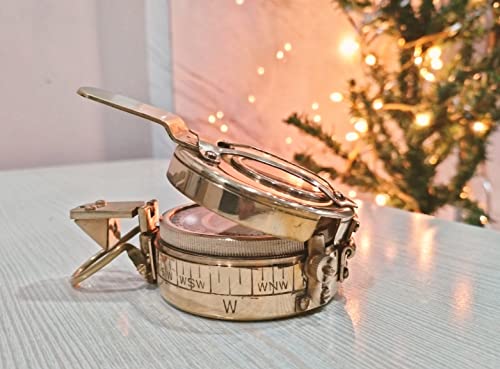 Marine Brass Compass Handmade Vintage Pocket Antique Maritime Sailor #TOP2