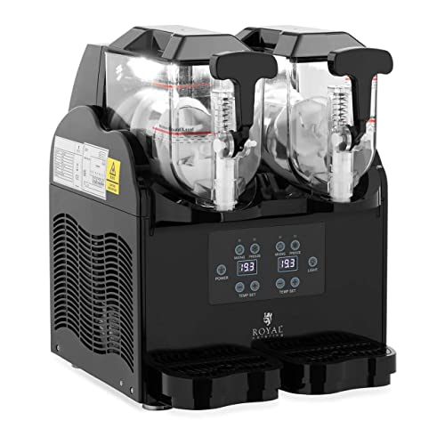 Royal Catering RCSL 2/3 Slush-Maschine 2 x 2 l digitales Bedienfeld Slush-Eismaschine Slushy Maker Slush Ice Maschine
