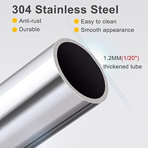 Stairs Railing for Outdoor Concrete Steps Wall Mount - Modern Stainless Steel Grab Bar With Brackets, Garage/Patio/Balcony (Size : Length 140cm(55.1 inch))