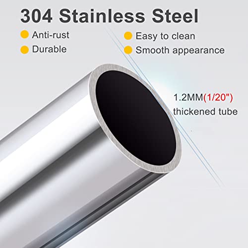 Stairs Railing for Outdoor Concrete Steps Wall Mount - Modern Stainless Steel Grab Bar With Brackets, Garage/Patio/Balcony (Size : Length 90cm(35.4 inch))