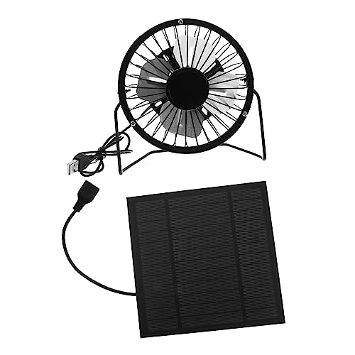 ARTSEWPLY Ventilador USB Solar Mini Ventilador de Escritorio Silencioso con Rotación para Casa Oficina y Casetas de Animales Energía Ecológica y Portátil
