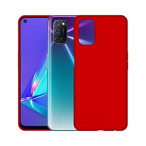 Image of Case Creation Luxurious OG Series for Oppo A72 Case Cover,Anti-Dirty Slim Case Frosted Matte Cute Candy TPU Raised Bezel (Splash of Color) Back Cover for Oppo A72 - Glamour Red