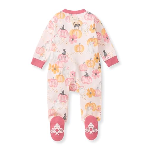 Image of Burt's Bees Baby unisex-baby Sleep & Play, Organic One-piece Romper-jumpsuit Pj, Zip Front Footed Pajama