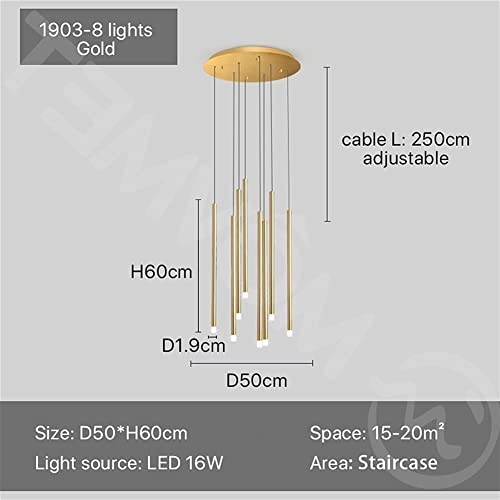 Lustre suspension LED salon et éclairage plafond réglable - 2