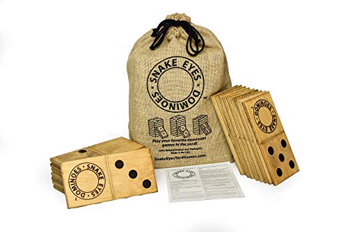 Snake Eyes Yard Dominoes original de madera USA