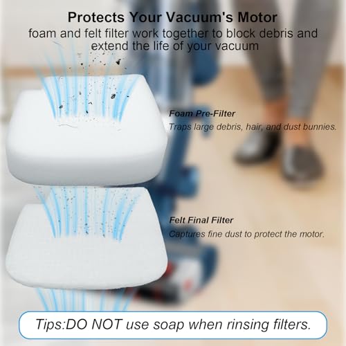 Image of AZ3002 Filter Replacement for Shark Stratos AZ3002 AZ3000 AZ3000W Upright Vacuum: 2 HEPA Filters, 4 Foam & Felt Kit, 4 Odor Neutralizer Cartridges, Help Remove Dust, Hair & Fine Particles