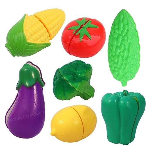 Toyshine 7 PCS Realistic Sliceable Assorted Vegetables Cutting Play Toy Set for Kids (D-Lite) (B0CBM3TVV5) Amazon Price History, Amazon Price Tracker