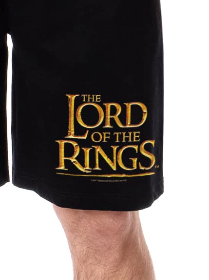 The Lord Of The Rings Mens' Movie Film Title Logo Sleep Pajama Shorts2