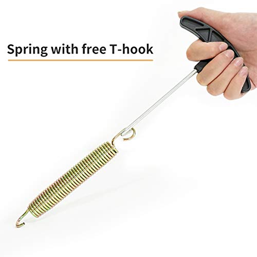 Gardenature Trampoline Springs 5.5 Inch, Heavy-Duty Galvanized Steel Replacement Spring with T-Hook, Weather Resistant Durable Commercial Size Springs 20 Pack