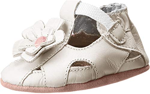 Robeez Pretty Pansy Soft Sole Sandal (Infant),White,0-6 Months M US Infant