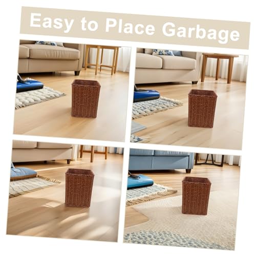 Caneca de basura rectangular sin tapa para cocina y baño miniatura 3