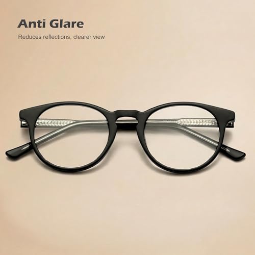 Image of ROYAL SON Blue Cut Computer Glasses | Anti Glare & Blocks Harmful Rays | UV Protected | Full Rim | Round | Men & Women | Small | SF-RS1111
